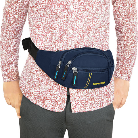 baxparrow BaxEdge Waist Bag for Travel, Gym and Daily Use Blue