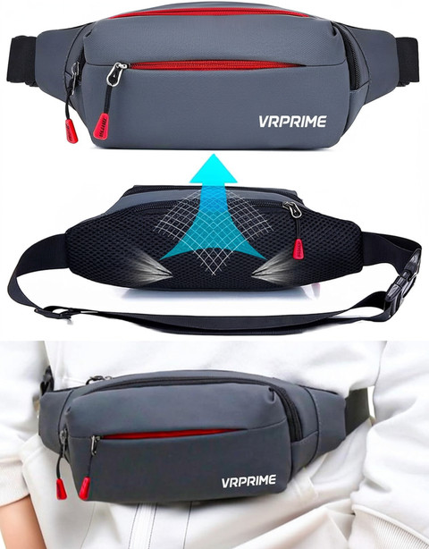 VRPRIME Unisex Crossbody Waist Bag, Multi-Pocket Lightweight