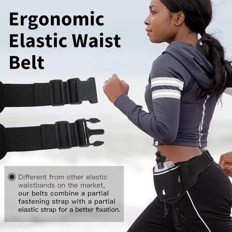 LQZ Running Belt Hydration System with Water Bottles Pack Waist