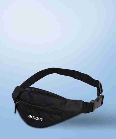BOLDFIT Waist Bag for Men Black Fanny Pack Women Fanny Bag Men