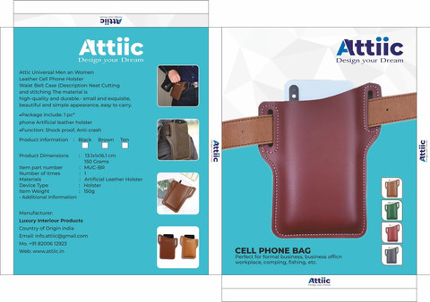 ATTIIC Belt waist Mobile Phone pouch Belt Waist Pouch Cover Case