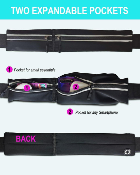 Bum Bag Expandable Pocket Belt SPIbelt Large Pocket Running Belt