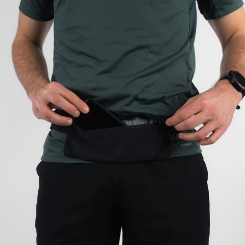 KRISSDIL KIPRUN BASIC RUNNING BELT FOR PHONE BLACK By Decathlon Waist Bag