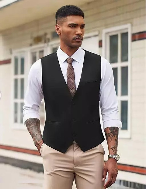 J K FASHION Solid Men Waistcoat Buy J K FASHION Solid Men