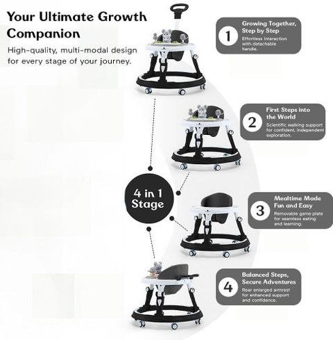 StarAndDaisy Musical 3-in-1 Walker with Parent Rod (Black) - Image 7