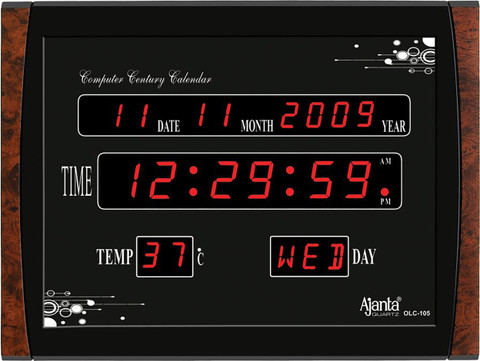 Digital Wall Clock Electric Digital Watch 4' Digit Indoor LED