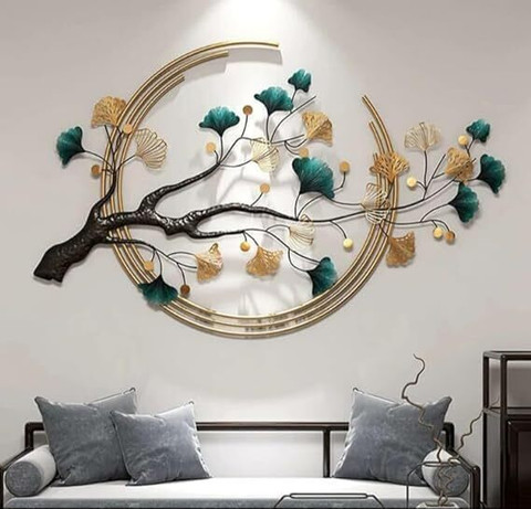 G N Impex Metal Wall Decor for Living Room Round Wall Art for Home