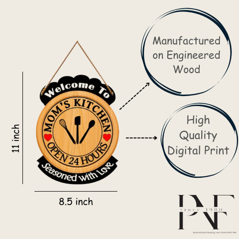 pnf Welocme to Mom Kitchen Open 24 hours seasoned with love Quote