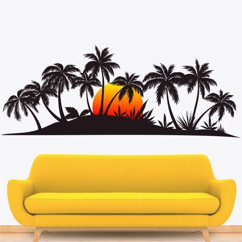 Wallsticks THE WALL DECOR Sun Rise- Beach- Coconut Tree