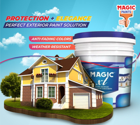 Magic Paints XT-Pure Acrylic Exterior Emulsion | Long-Lasting