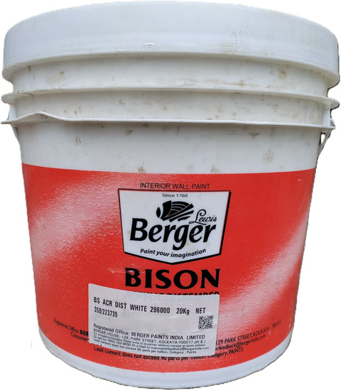 Berger Bison Acrylic Distemper 20kg White Distemper Wall Paint