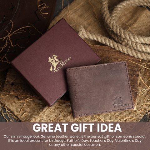 JACKEROO Men Casual, Formal Brown Genuine Leather Wallet
