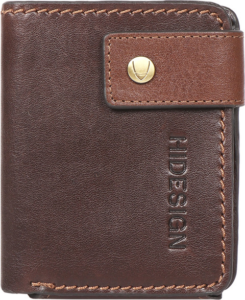 HIDESIGN Men Casual Brown Genuine Leather Wallet Brown Price in