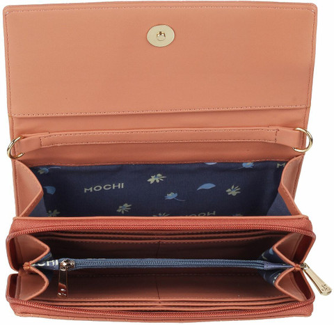 MOCHI Women Casual Grey Artificial Leather Wallet 14,Grey Price