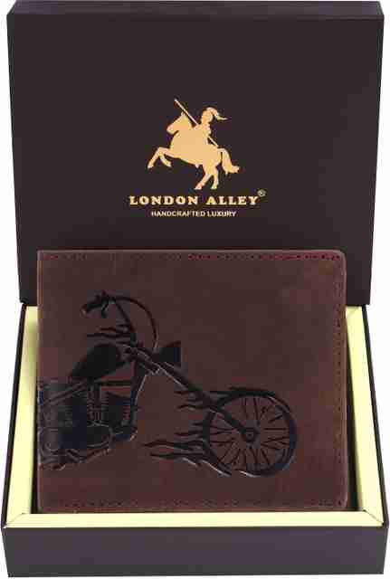 LONDON ALLEY Men Formal Brown Genuine Leather Wallet VINTAGE BROWN