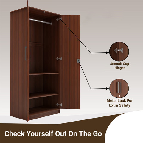 Flipkart Perfect Homes Julian Engineered Wood 2 Door Wardrobe