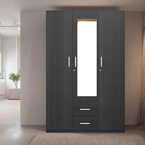 SPACEWOOD Apex Engineered Wood 3 Door Wardrobe Price in India