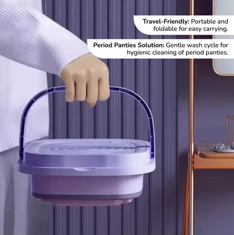 BE ME Foldable Mini Portable 9L Washing Machine Semi Automatic Modes,  Washer+Dryer Washing Machine Door Hinge