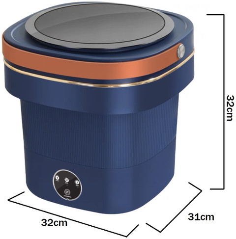 lukzer Mini Portable Folding Washing Machine Cloth Washer Spin