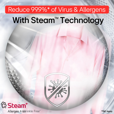 LG 12 kg 5 Star, AI Direct Drive Technology, Wi-Fi Enabled, Steam Wash ...