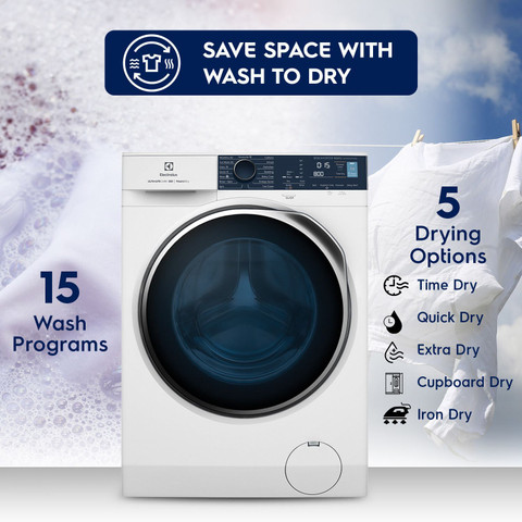 Electrolux 9/6 kg Washer with Dryer Star EcoInverter, 40C Vapour