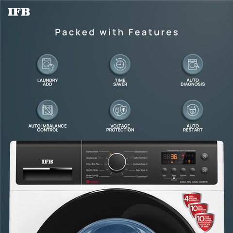 IFB 6.5 kg with Steam Wash, Aqua Energie, Anti-Allergen Fully