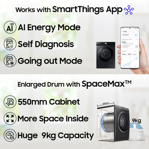 Samsung kg Star, AI Ecobubble, Super Speed, Wi-Fi, Hygiene