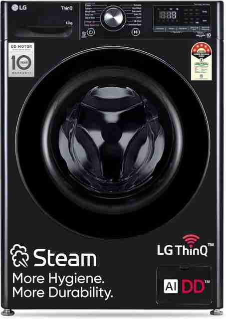 LG 12 kg 5 Star, AI Direct Drive Technology, Wi-Fi Enabled, Steam Wash ...