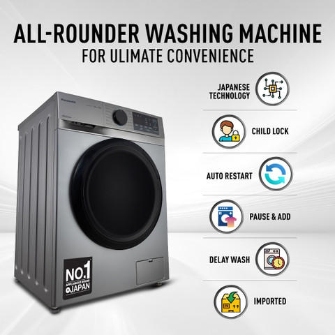 Panasonic 7 kg Fully Automatic Front Load Washing Machine with In