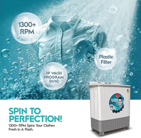 Summercool 7.5 kg Semi Automatic Top Load Washing Machine Grey