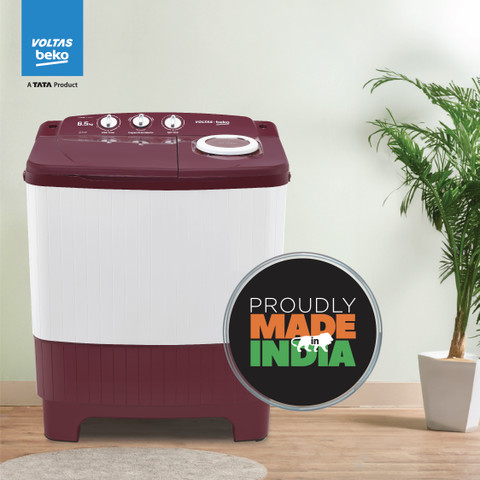 Voltas Beko kg Semi Automatic Top Load Washing Machine Maroon