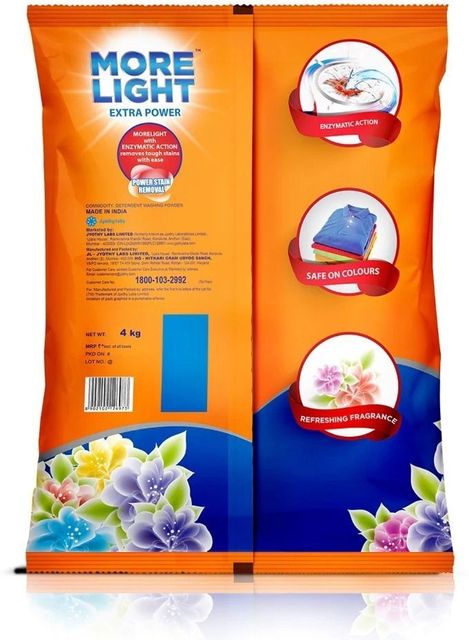 Morelight Extra Power Detergent Powder (plain) (4 kg) - Image 6
