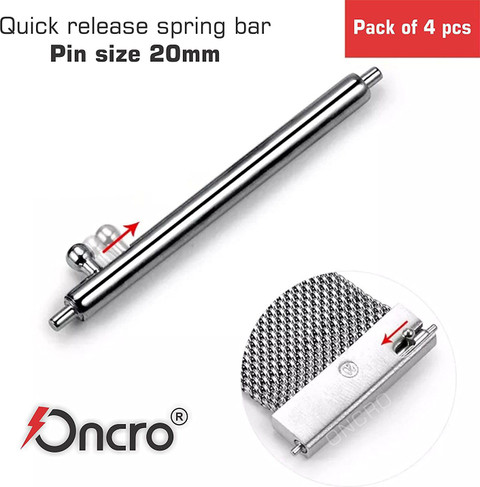 ONCRO 4pc quick release spring bar pin 20mm stainless steel smart