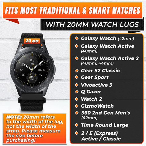 TRENDINGVIEW 20MM Magnetic silicone strap for Samsung Galaxy Watch 4/5/6  and Classic strap 20 mm Silicone Watch Strap