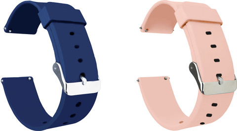 ACM WSM7A22BLCP1048 Pack of Watch Strap Silicone 22mm for Fossil Gen  Carlyle Smartwatch (Blue/Creame Pink) Smart Watch Strap