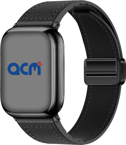 ACM Sliding Watch Strap Leather Magnetic Silicone for Voyler W26+ Plus  Smartwatch 1096655 mm Synthetic Leather Watch Strap