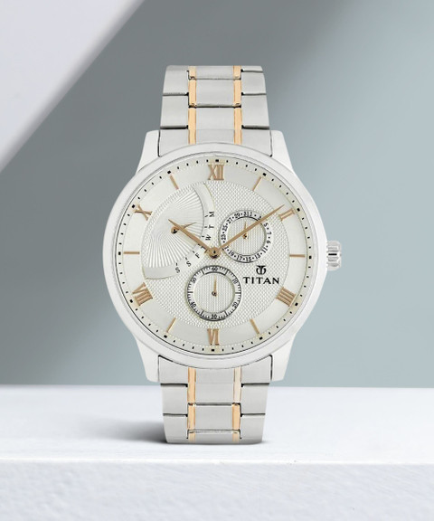 Titan NQ90101KM01 Classique Retrogrades Analog Watch For Men