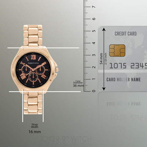 Joker Witch Joker Witch Ella 36mm Black Dial Gold Stainless