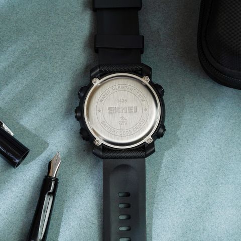 SKMEI digital sport multifunctional alarm altimeter light boys Digital Watch - For Men ABS Casing Black Shock Resistant Countdown Timer Silica Strap - Image 7