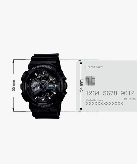 CASIO GA-110-1BDR G-SHOCK GA-110-1BDR Black Dial Resin Strap