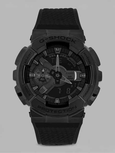 CASIO GM-110BB-1ADR G-SHOCK Black Ip Dial Resin Strap Analog