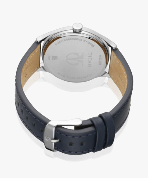 Titan 1802SL02 Titan Workwear Urban Edge Silver Dial Black Leather ...