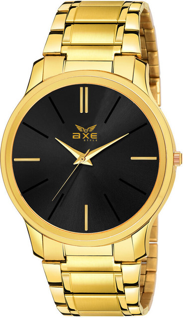 AXE Style X-9003 Golden Mens Watch| Mens Brand Watch| Wrist Golden Chain  Watch For Mens Boys Analog Watch For Men