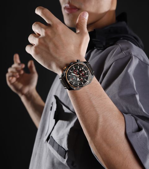 SEIKO セイコー/ 100m防水 クロノグラフ ミリタリーウォッチ ウレタン 