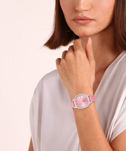 SONATA Lin Sonata Linnea Pink Dial Pink Leather Strap Analog Watch