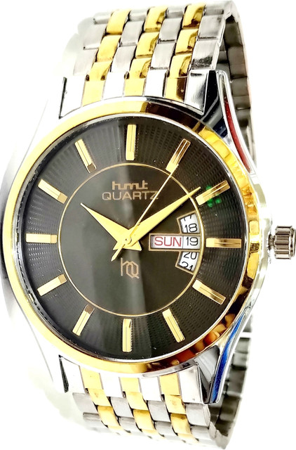 Hmt Swarna 1627 HMT HMT Black Dial Silver Golden Chain Date Day - Main Image