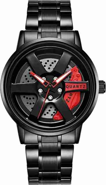 EMPERO Wheel Watch designe any in the box 3D Rotating Spinning Watch  Quartz Men Rim Car Wheel Watches Analog Watch For Men