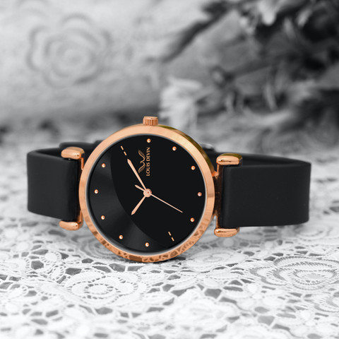 LOUIS DEVIN LD-CKL191-BLACK Black Silicone Strap Analog Watch