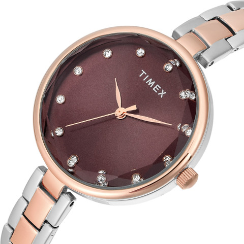 20-21 K2 TT　WOMENS US7 / 24cm ROUGE TIMEX TWEL21702 Trendline Round 34mm Red Dial Analog Watch - For