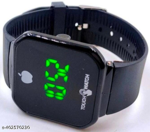 DSS COLLECTION Trendy Black Colour Touch Logo Digital Watch for